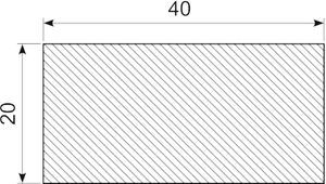 Svampegummi sort 40x20mm