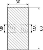 Vibrationsdæmper Ø60x30 mm