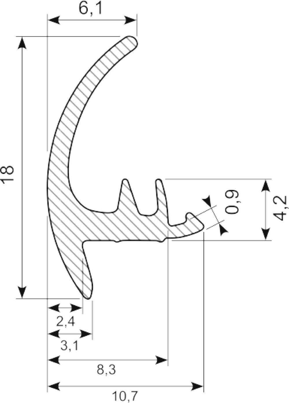 Rudeprofil EPDM