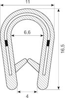 Kantliste PVC grip 2-4 (5.0)mm