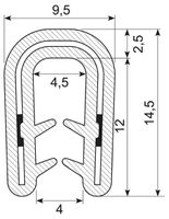 Kantliste EPDM grip 1.5-3.5 mm
