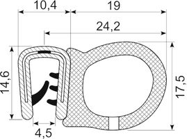 Kantliste PVC/Svampeg.
