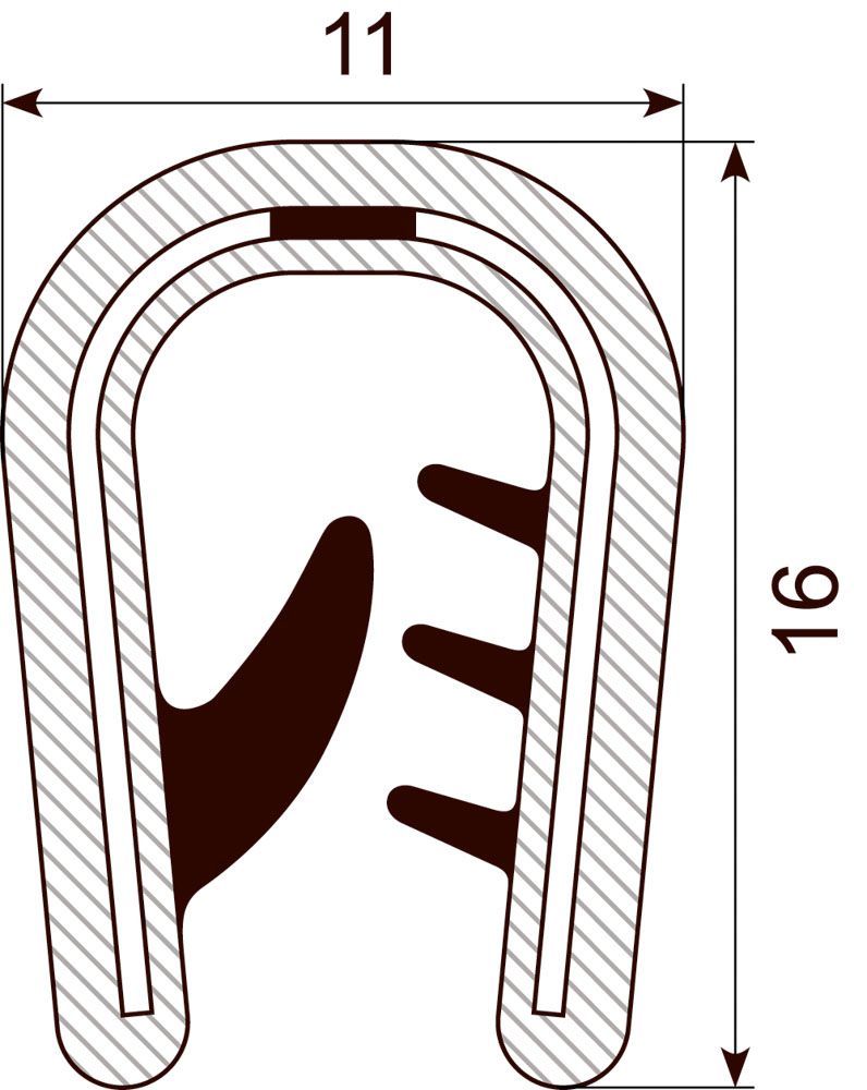 Kantliste PVC 4-6mm