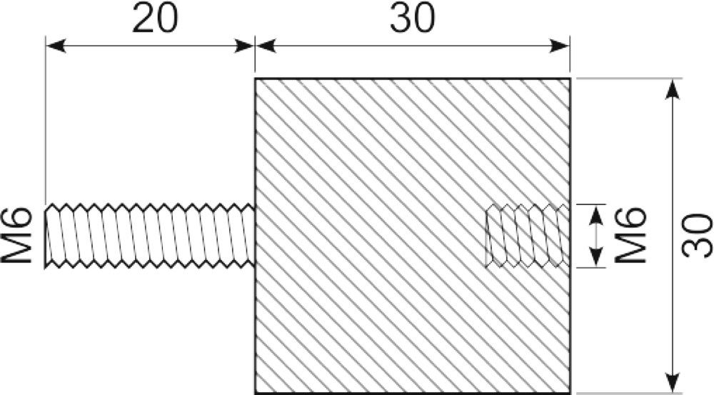 Vibrationsdæmper Ø30x30 mm.