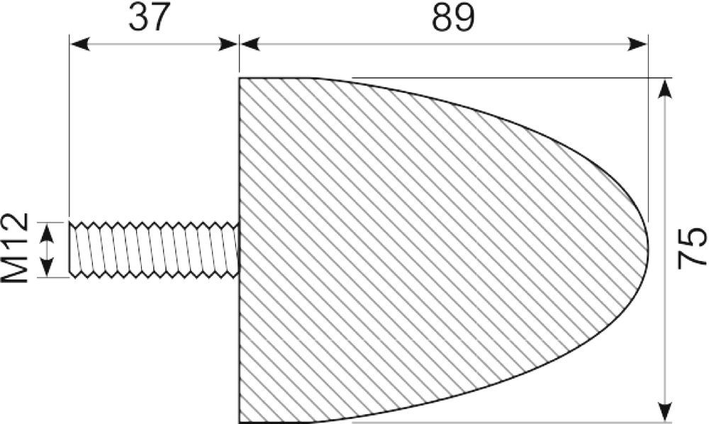Vibrationsdæmper Ø75x89 mm