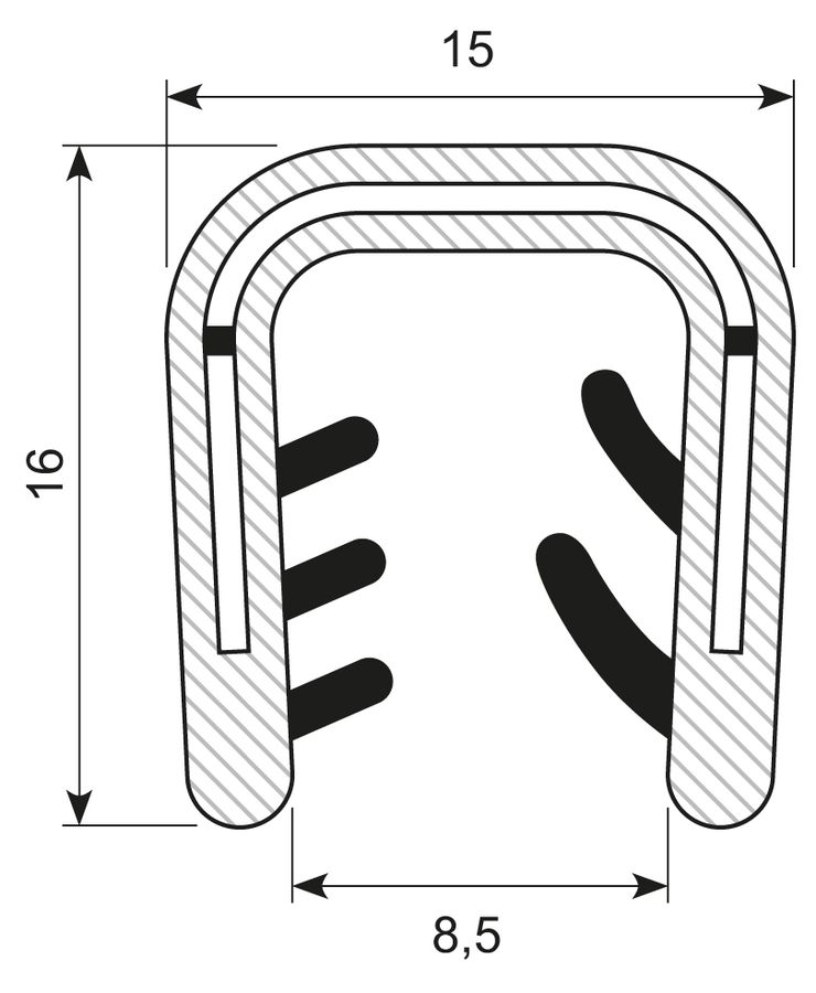 Kantliste PVC 8.0-10mm