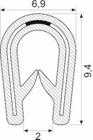 Kantliste PVC grip 1.0-2.0 mm