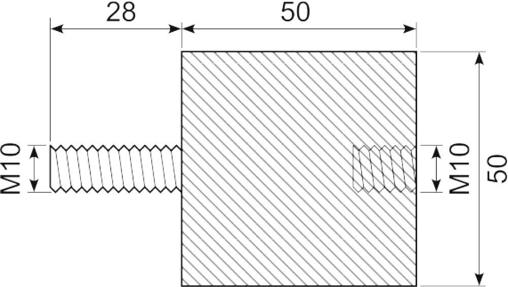 Vibrationsdæmper Ø50x50 mm