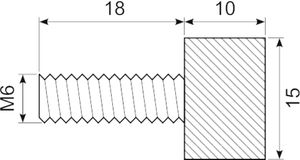Vibrationsdæmper ø15X10 mm