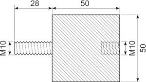 Vibrationsdæmper Ø50x50 mm
