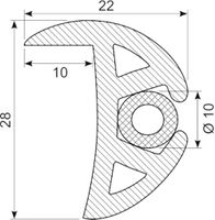 Fenderliste med læbe.