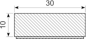 Svampegummi 30 x 10 mm EPDM