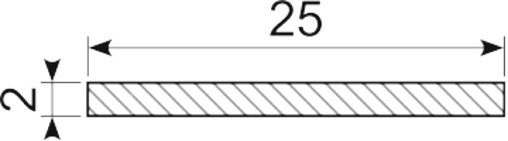 Svampegummi 25 x 2 mm EPDM