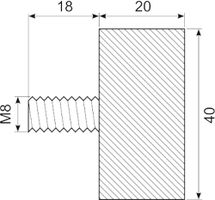 Vibrationsdæmper ø40X20 mm