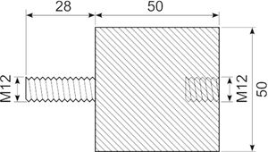 Vibrationsdæmper Ø50x50 mm