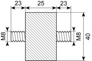 Vibrationsdæmper Ø40x25