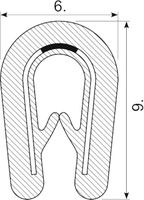 Kantliste EPDM grip 1.0-2.0 mm