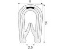 Kantliste PVC grip 1.0-2.5 mm(1-3)