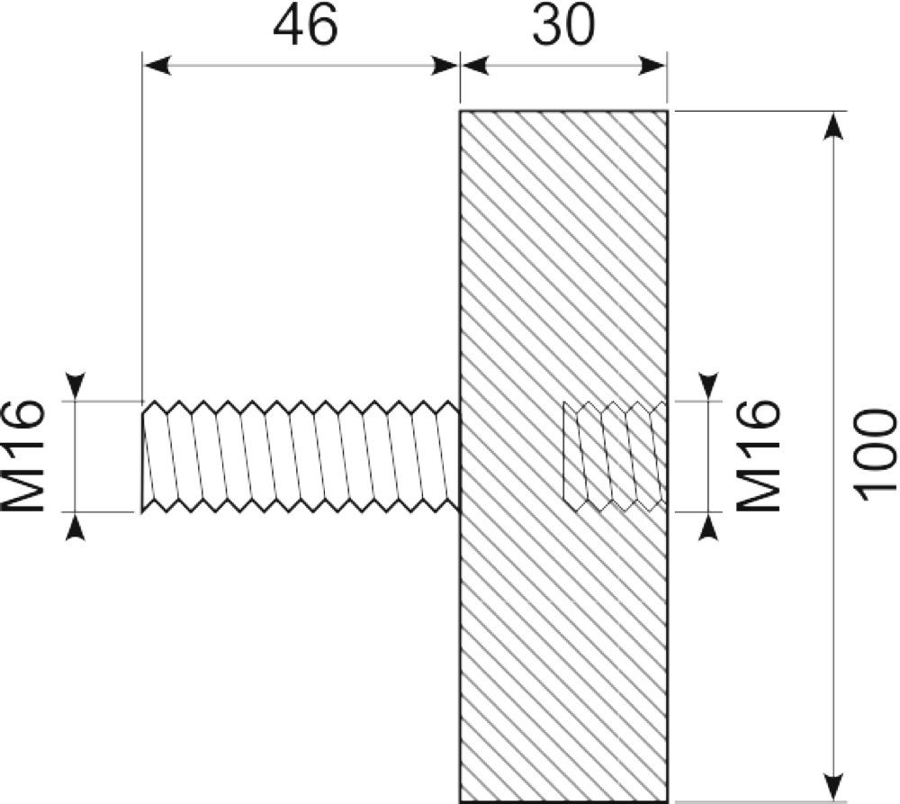 Vibrationsdæmper Ø100x30 mm