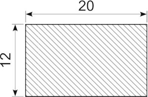Svampegummi EPDM 20 x 12 mm