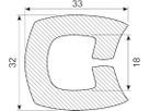 Fenderliste PVC sort