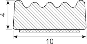 Svampegummi EPDM sort
10 x 4 mm. rullelgd. 100 m
600m/kass