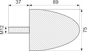 Vibrationsdæmper Ø75x89 mm