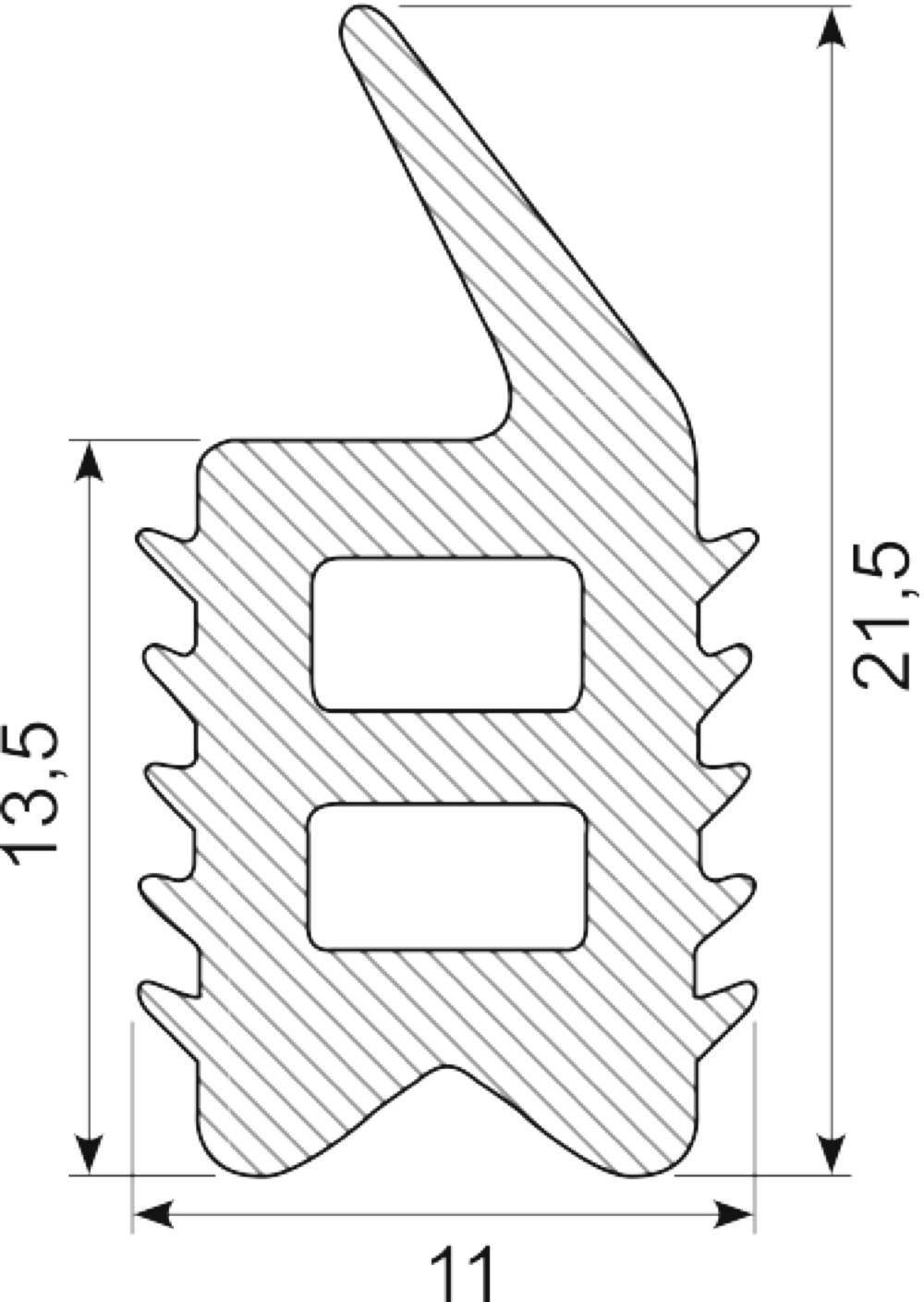 Elastisk PVC-Dørtætning (Blød som EPDM)
