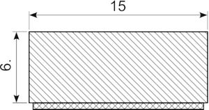 Svampegummi 15 x 6 mm EPDM
M/klæb.