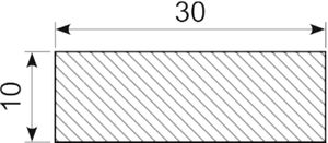 Svampegummi 30 x 10 mm NR