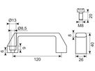 Greb 120mm sort
Nylon H=40 mm B=26 mm
PA6 Ø13.3/ø8.5