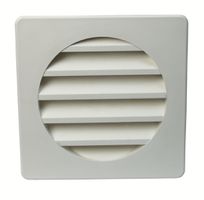 Hvid vent.rist 160x160 mm