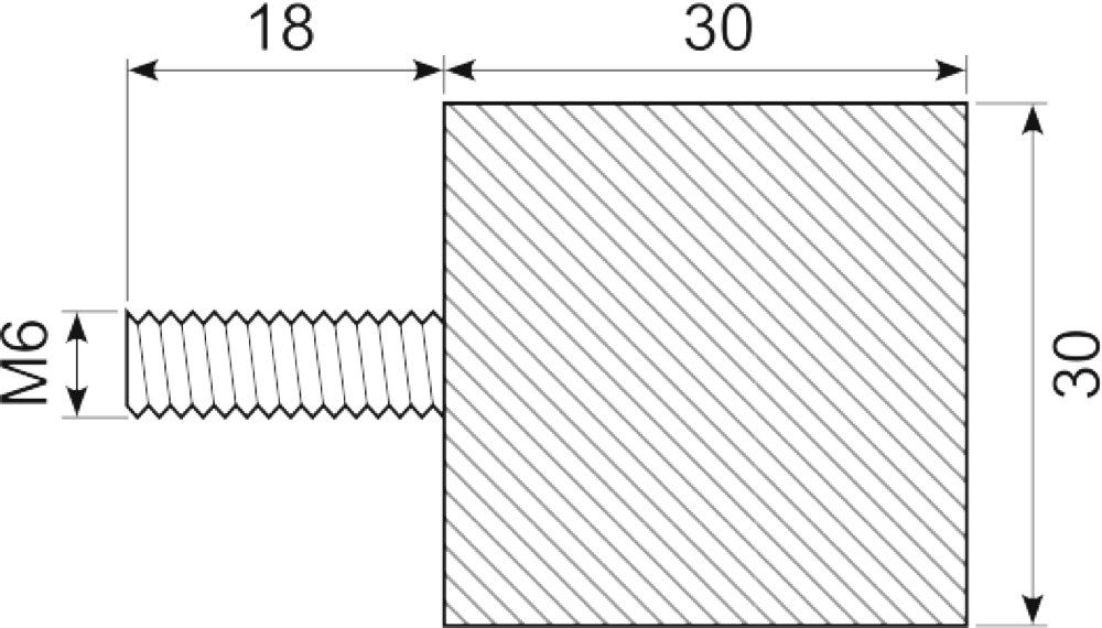 Vibrationsdæmper ø30X30 mm
