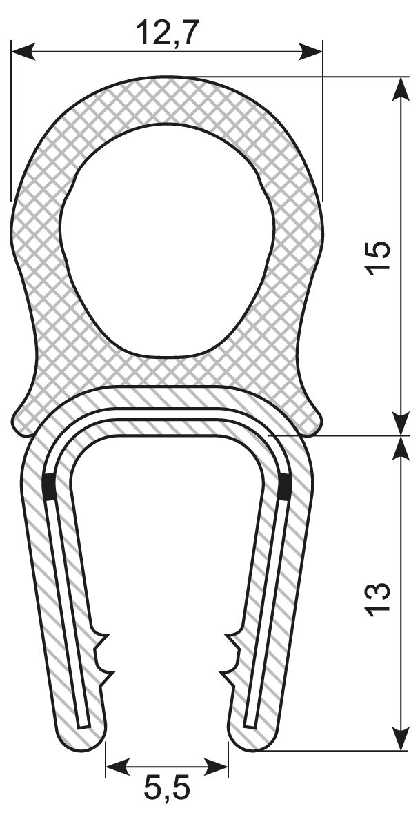 Kantliste PVC/Svampeg.