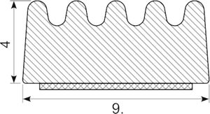 Svampegummi EPDM. sort
9 x 4 mm. rullelgd. 125 m