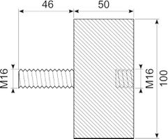Vibrationsdæmper Ø100x50 mm
