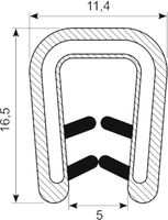 Kantliste PVC/POM grip 2.0-4.0