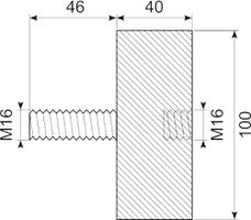 Vibrationsdæmper Ø100x40 mm