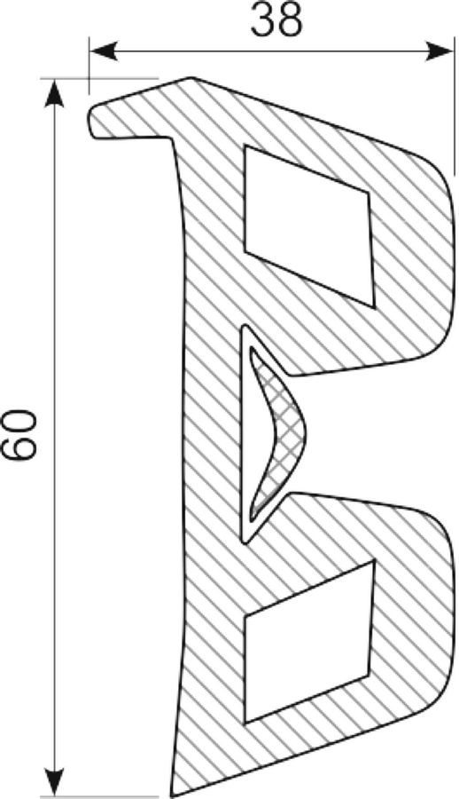 Fenderliste PVC sort
