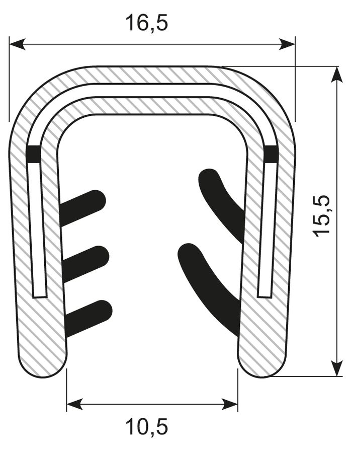 Kantliste PVC 10.0-12mm