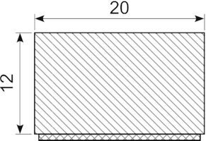 Svampegummi 20 x 12 mm EPDM