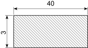 Gummi, EPDM, sh.65, 40x3 mm
