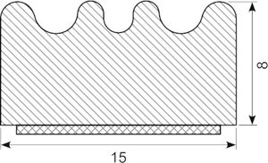 Svampegummi EPDM sort
15 x 8 mm. rullestr. 50 m