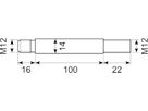 Grebstang Ø14 M12. t.Lgd.138 mm