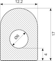 Gummiprofil NBR Sh 45