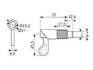 Fjederriegel bolt Ø14 mm
Med 1/2"-14 BSPT Rørgevind 55grade