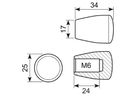 Sort nylongreb Ø25/17 lgd 34 mm
Rohs conform materiale