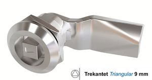 Kabinetlås GH18 Vibration forkromet uden tunge trekant 9mm