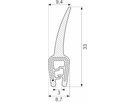 Kantliste EPDM solid 
M/læbe på top  grip 1.0-2.5