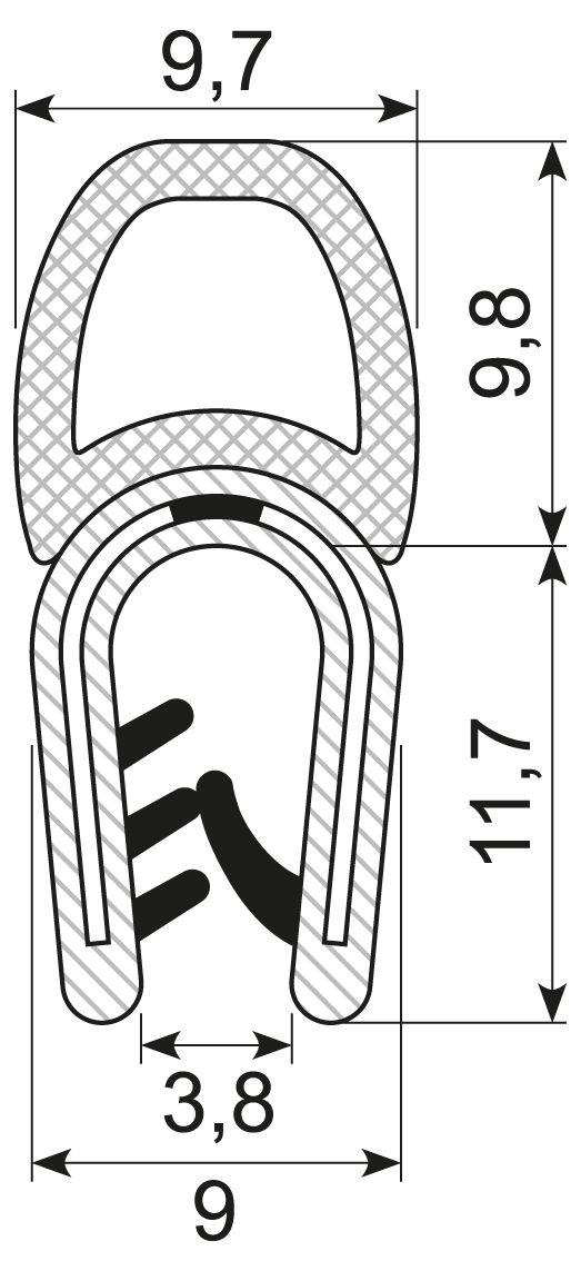 Kantliste PVC/svampeg